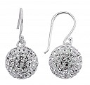 925 Sterling Silver 12mm Crystal Ball Drops
