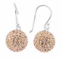 PEACH CRYSTAL BALL DROPS 12MM