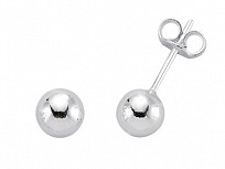 Plain 925 Sterling Silver 6mm Studs
