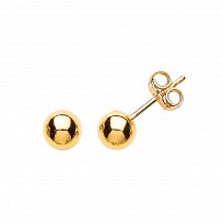 Plain Gold Plate 6mm Studs