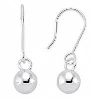 Plain 925 Sterling Silver Drops - 8mm