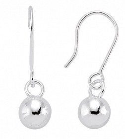 Plain 925 Sterling Silver Drops - 8mm