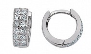 925 Sterling Silver Cubic Zirconia Huggies Earrings