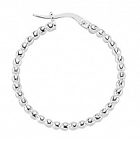 925 Sterling Silver Ball Hoop Earrings