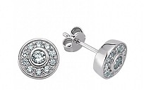 925 Sterling Silver CZ Micro Pave Studs