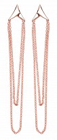 Rose Gold Plated Fancy Chain Drop Earrings