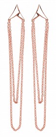 Rose Gold Plated Fancy Chain Drop Earrings