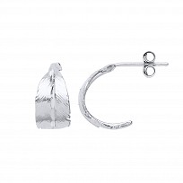 925 Sterling Silver Fancy Leaf Earrings