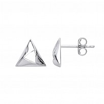 925 Sterling Silver Cutout Triangle 925 Sterling Silver Earrings