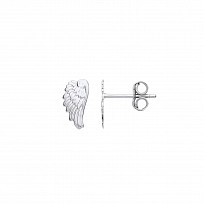 925 Sterling Silver Angel Wings Stud Earrings