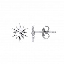 925 Sterling Silver Flower Stud Earrings