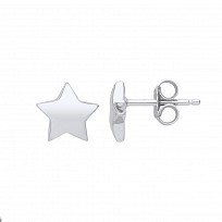 Silver Star Stud Earrings