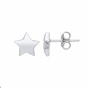 Silver Star Stud Earrings
