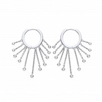 Gold Plated Gypsy Chain Hoop Earrings