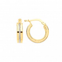 Gold Plated Moondust 10mm Huggie Earrings
