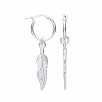 925 Sterling Silver Leaf Drop Earrings