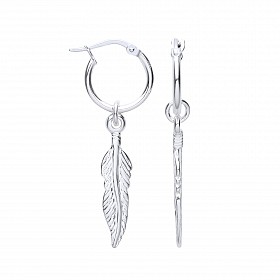 925 Sterling Silver Leaf Drop Earrings