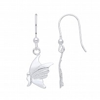 925 Sterling Silver Bird Drop Earrings