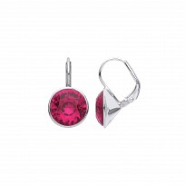Silver Ruby Fancy Earrings