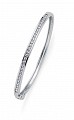 Children's 925 Sterling Silver Cubic Zirconia Channel Set Bangle