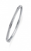Children's 925 Sterling Silver Cubic Zirconia Channel Set Bangle