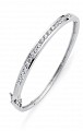 925 Sterling Silver CZ Channel Set Bangle