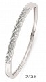 925 Sterling Silver Cubic Zirconia Micro Pave Bangle