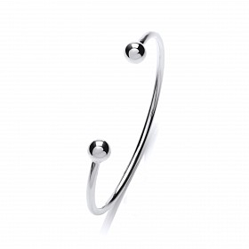 925 Sterling Silver Ladies Torque Bangle