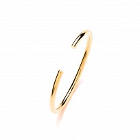 Gold Plated Plain Round Tube Flexi Torque Bangle