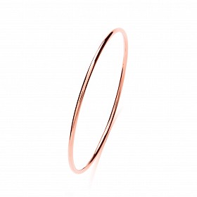 Rose Gold Plated Plain Round Bangle