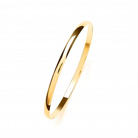 Gold Plated Flat Round Slave Bangle