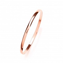 Rose Gold Plated Flat Round Slave Bangle
