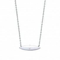 925 Sterling Silver Eye CZ Pendant With Chain