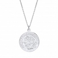 925 Sterling Silver Necklace With Coin Pendant