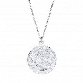 925 Sterling Silver Necklace With Coin Pendant