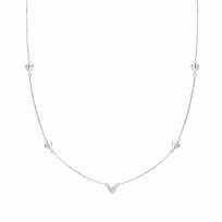 Silver Fancy Hearts Necklace