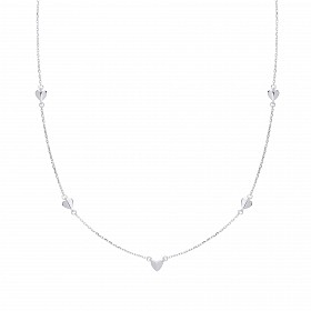 Silver Fancy Hearts Necklace