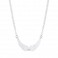925 Sterling Silver angel Wings Pendant Necklace