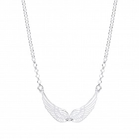 925 Sterling Silver angel Wings Pendant Necklace
