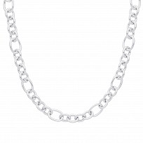 925 Sterling Silver Hollow Belcher Link Fancy Necklace