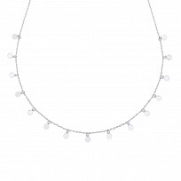 Silver Fancy Necklace With Discs