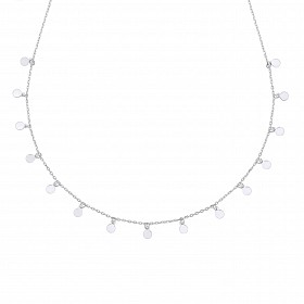 Silver Fancy Necklace With Discs