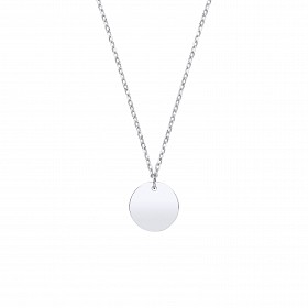 Silver Necklace With Disc Pendant