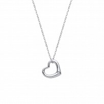 Silver Heart Pendant Necklace