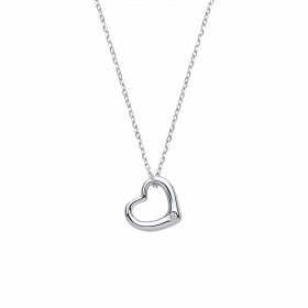 Silver Heart Pendant Necklace