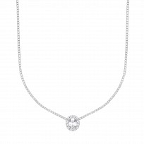 Silver CZ Tennis Choker 13
