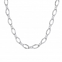 Silver Fancy Chunky Link Necklace (18