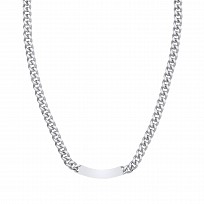 Silver Curd ID Necklace