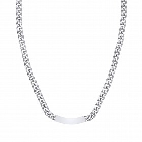Silver Curd ID Necklace