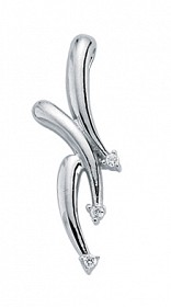 925 Sterling Silver CZ Dress Pendant